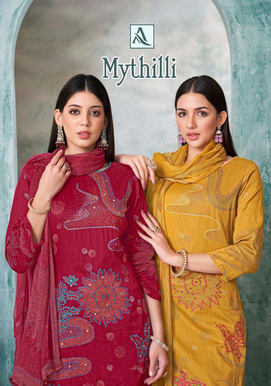 Alok Mythilli Vol 3 Cotton dress material wholesalers in Surat