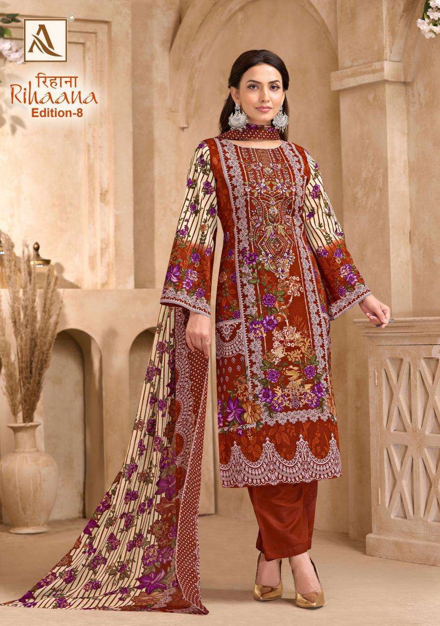 Alok Rihaana Vol 8 Designer dress materials