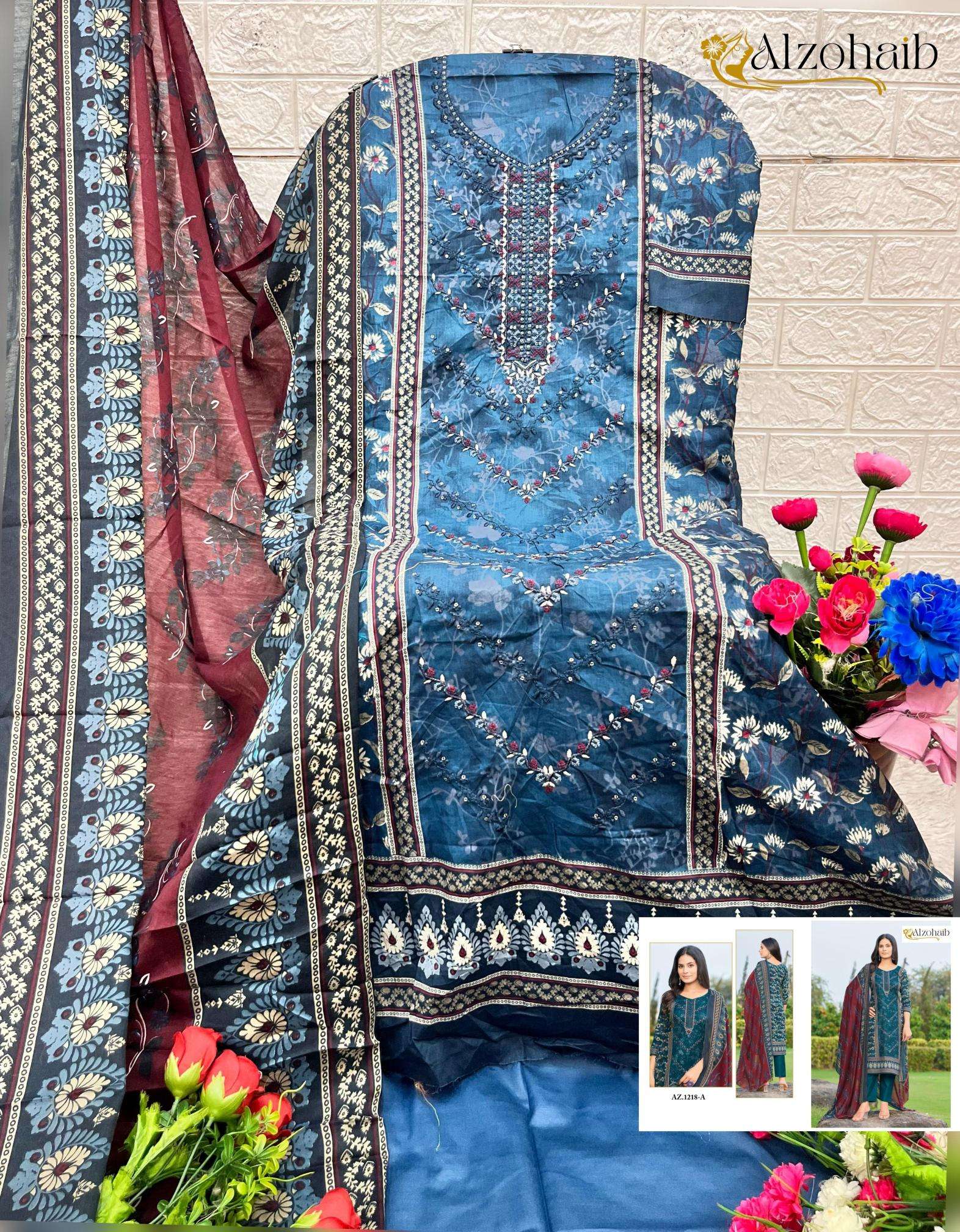Alzohaib sapphire vol 1 Wholesale dress materials suppliers