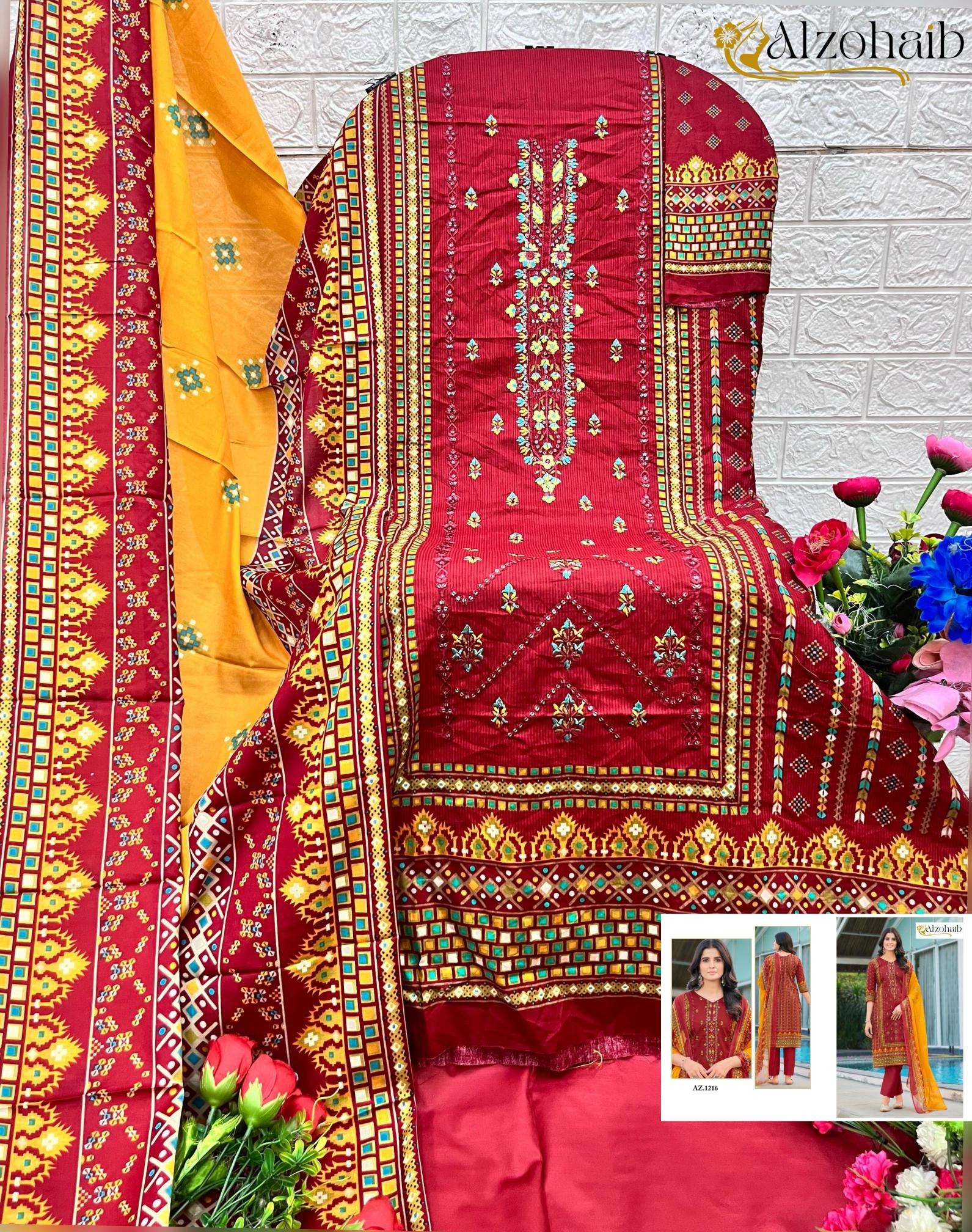 Alzohaib sapphire vol 1 Wholesale dress materials suppliers