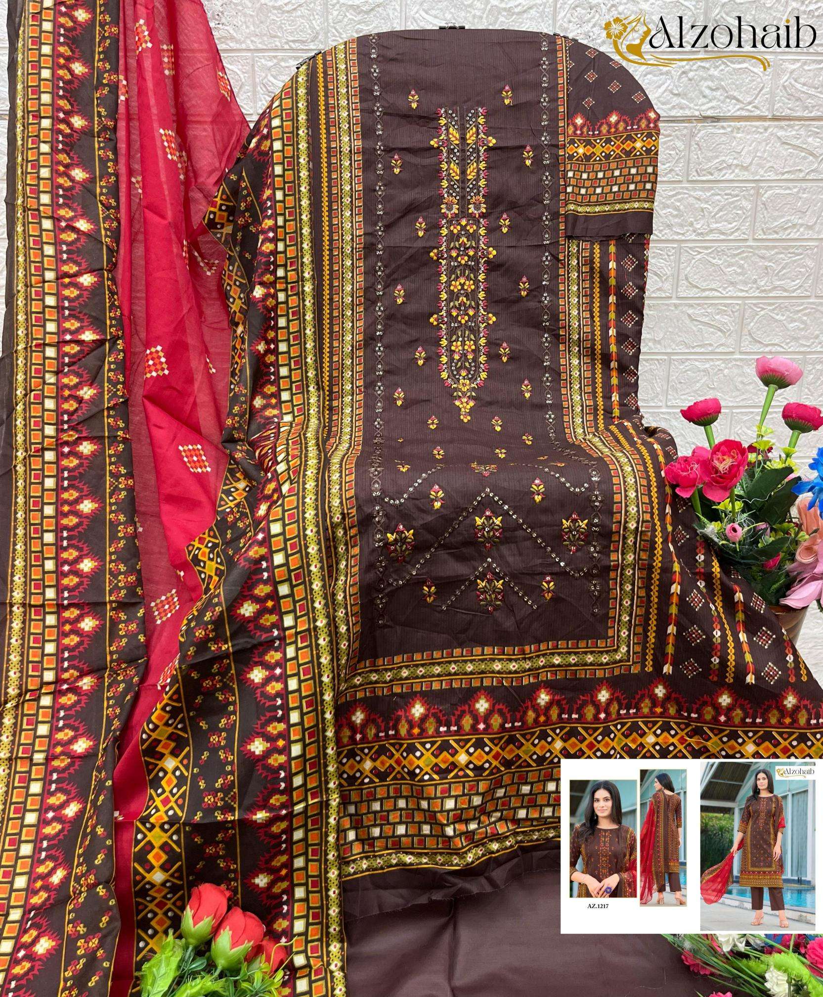 Alzohaib sapphire vol 1 Wholesale dress materials suppliers