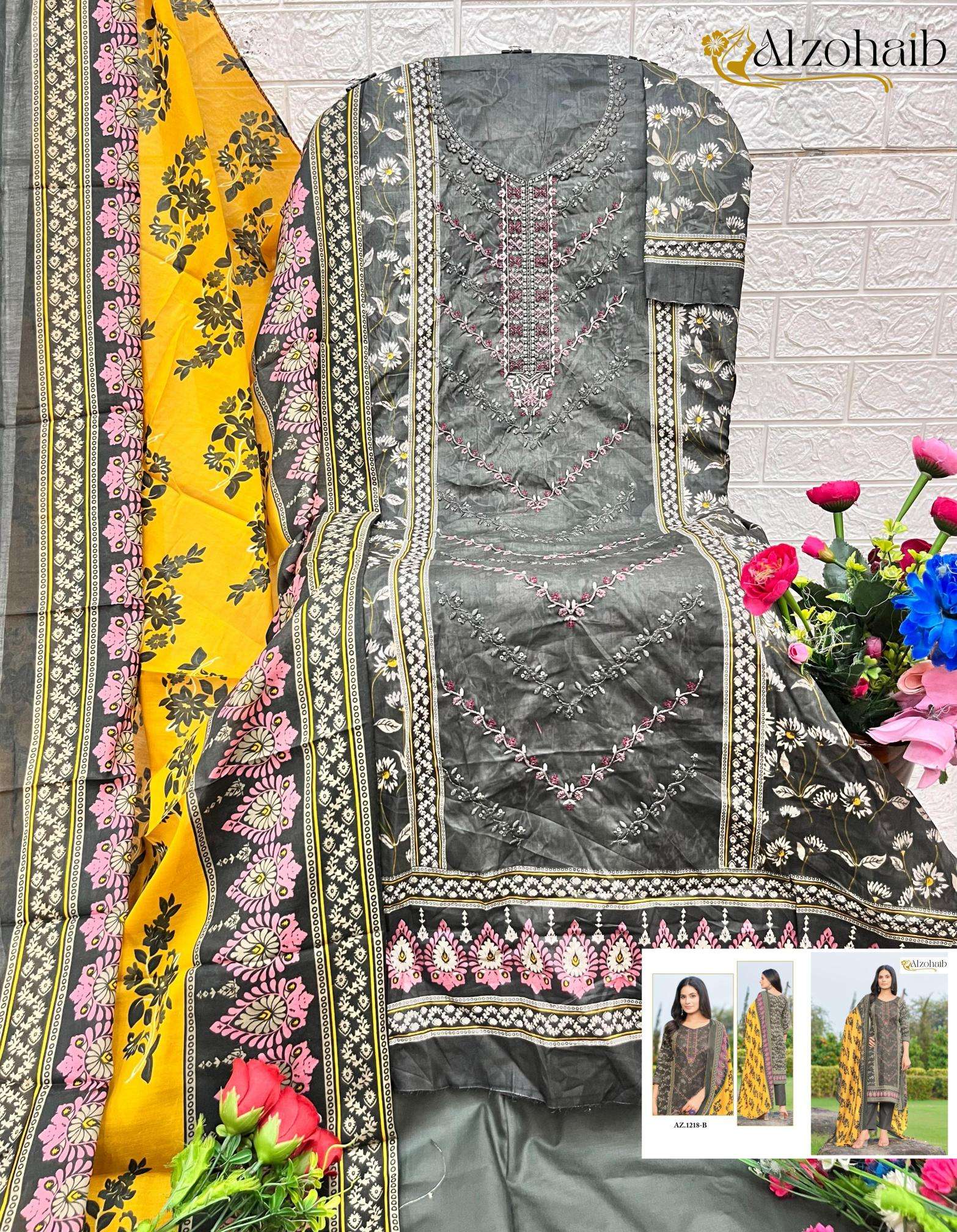 Alzohaib sapphire vol 1 Wholesale dress materials suppliers