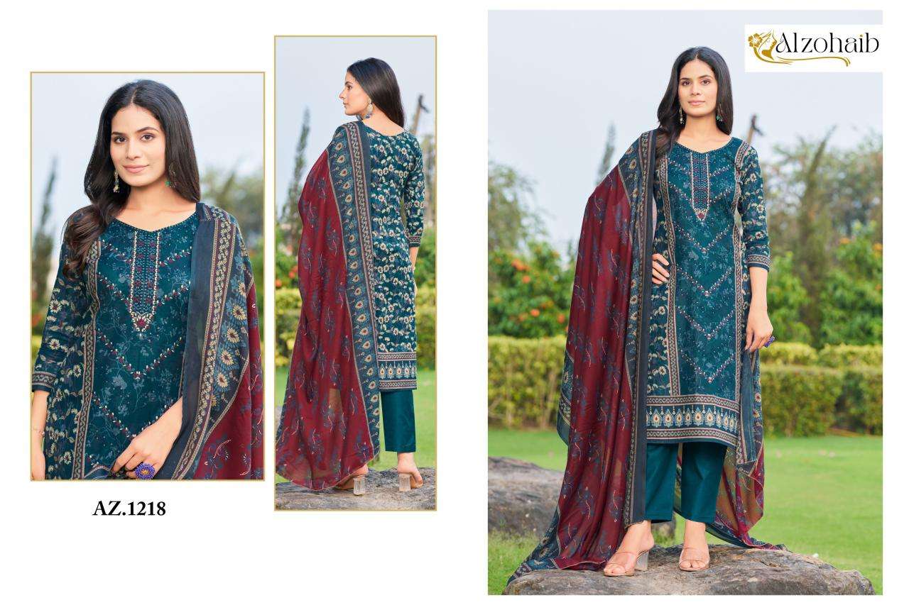 Alzohaib sapphire vol 1 Wholesale dress materials suppliers