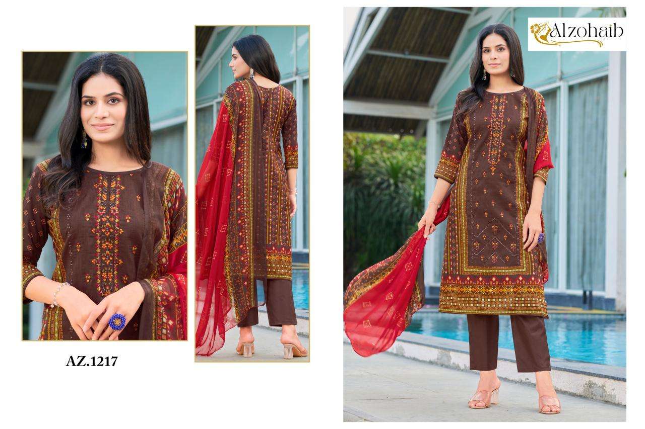 Alzohaib sapphire vol 1 Wholesale dress materials suppliers