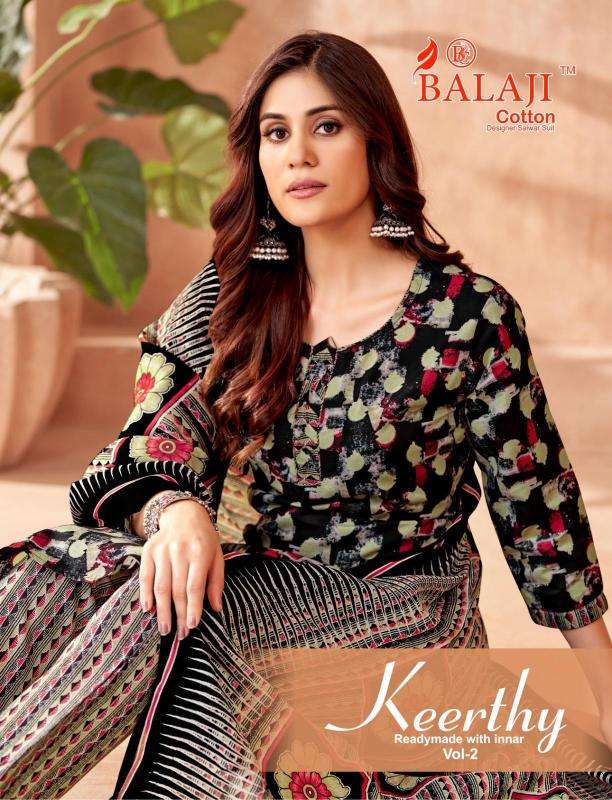 Balaji cotton keerthy vol 2 short designer kurtis manufacturers in surat