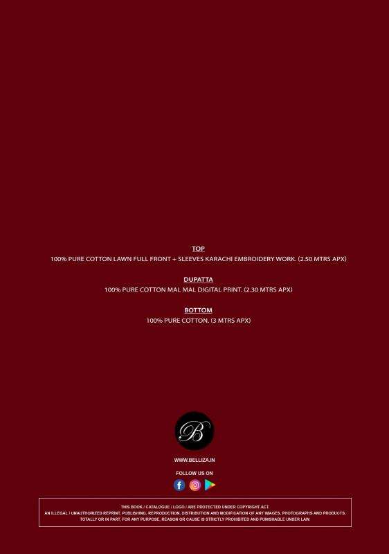 Belliza designer studio afrozeh Designer dress materials