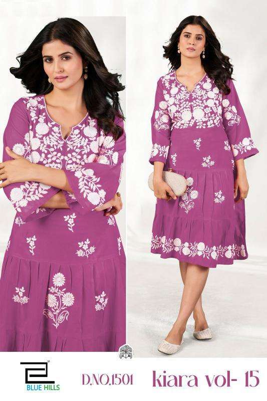 Blue hills Kiara Vol 15 kurti manufacturer in surat
