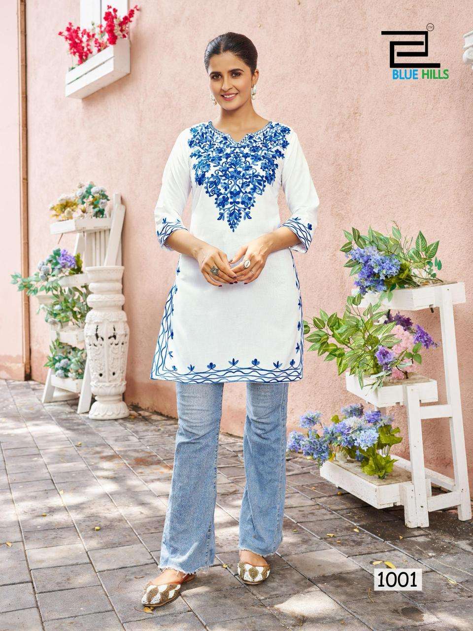 Blue Hills presents gulmarg kurti fabric manufacturer in surat