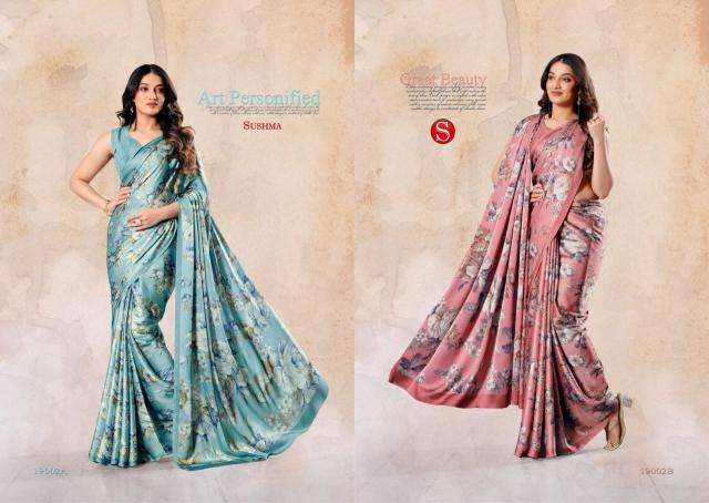 Digital printed satin Wholesale saree market in Mumbai