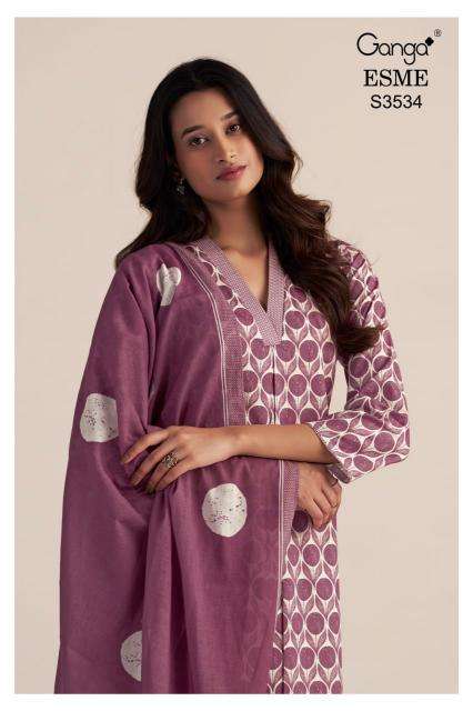 Ganga esme 3534 Surat wholesale dealers in Pakistani suits