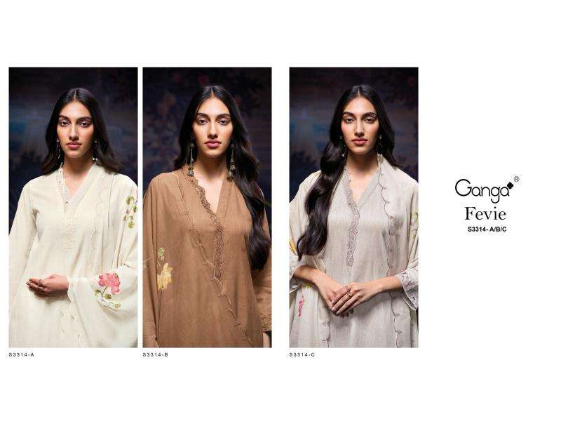 Ganga fevie 3314 Wholesale dress material market in Mumbai