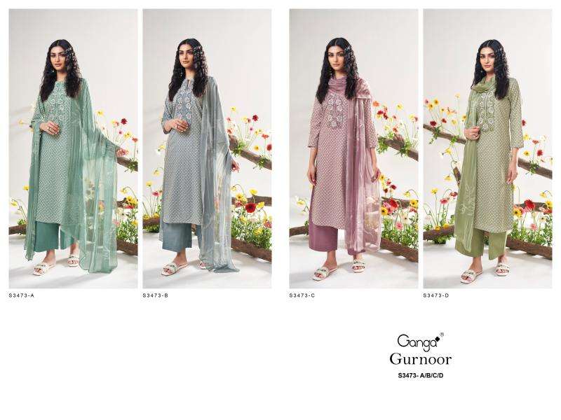Ganga gurnoor 3473 Latest Pakistani suits at wholesale price