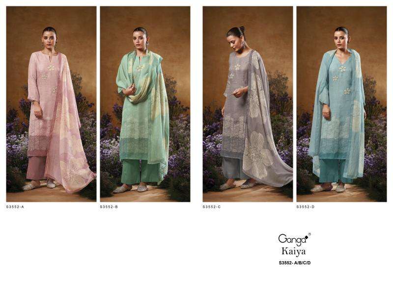 Ganga kaiya 3552 Discounted Pakistani suits for retailers in Surat