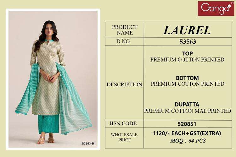 Ganga laurel 3563 Pakistani designer suits wholesale