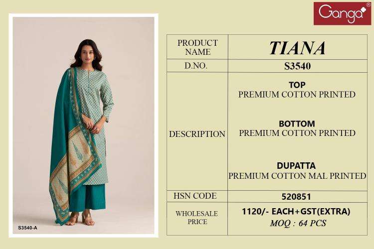 Ganga tiana 354 Wholesale supplier of Pakistani suits in Surat