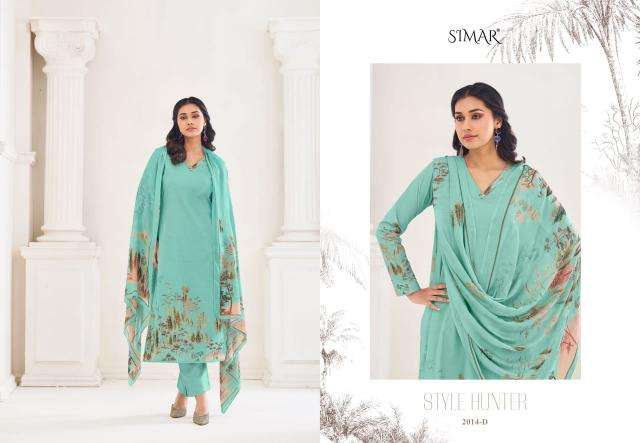 Glossy simar Eshita Embroidered dress materials