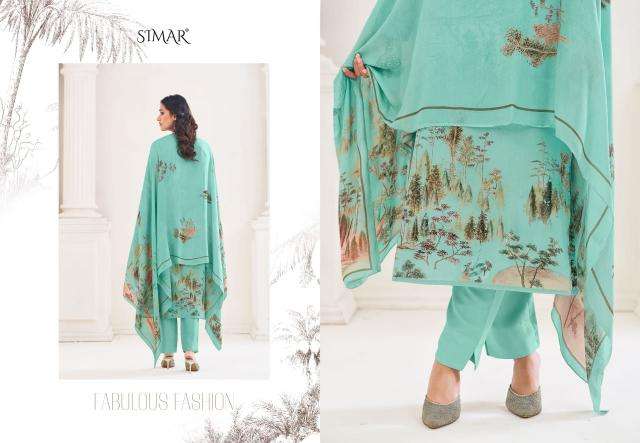 Glossy simar Eshita Embroidered dress materials