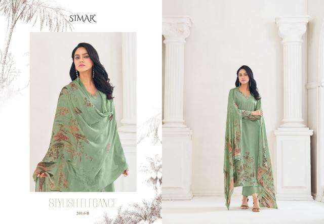 Glossy simar Eshita Embroidered dress materials