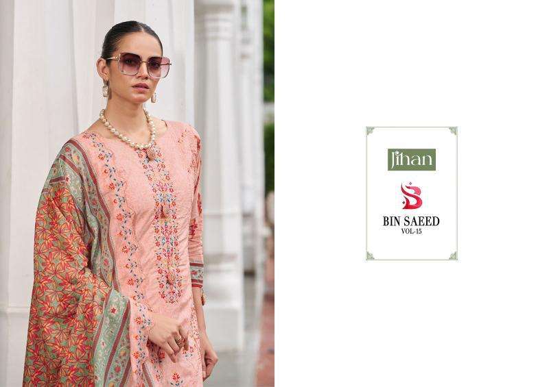 Jihan Bin Saeed Lawn Collection Vol 15 Printed salwar kameez wholesale