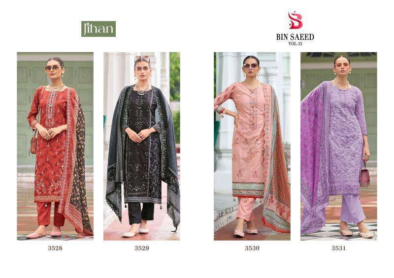 Jihan Bin Saeed Lawn Collection Vol 15 Printed salwar kameez wholesale