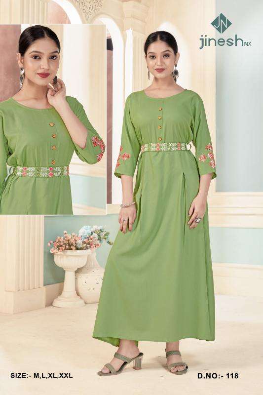 Kapda Thread Rayon fabric with belt ladies kurti manufacturer in surat surat gujarat