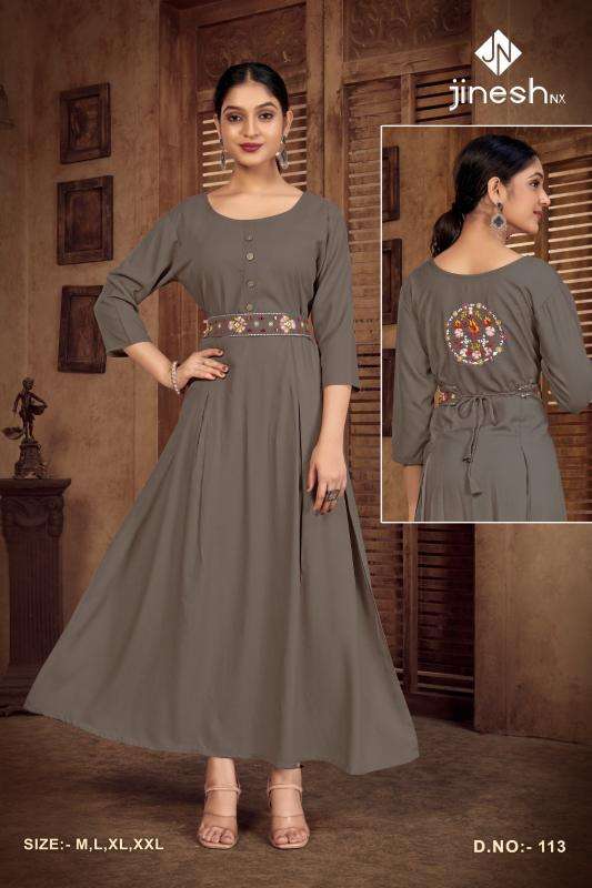 Kapda Thread Rayon fabric with belt ladies kurti manufacturer in surat surat gujarat