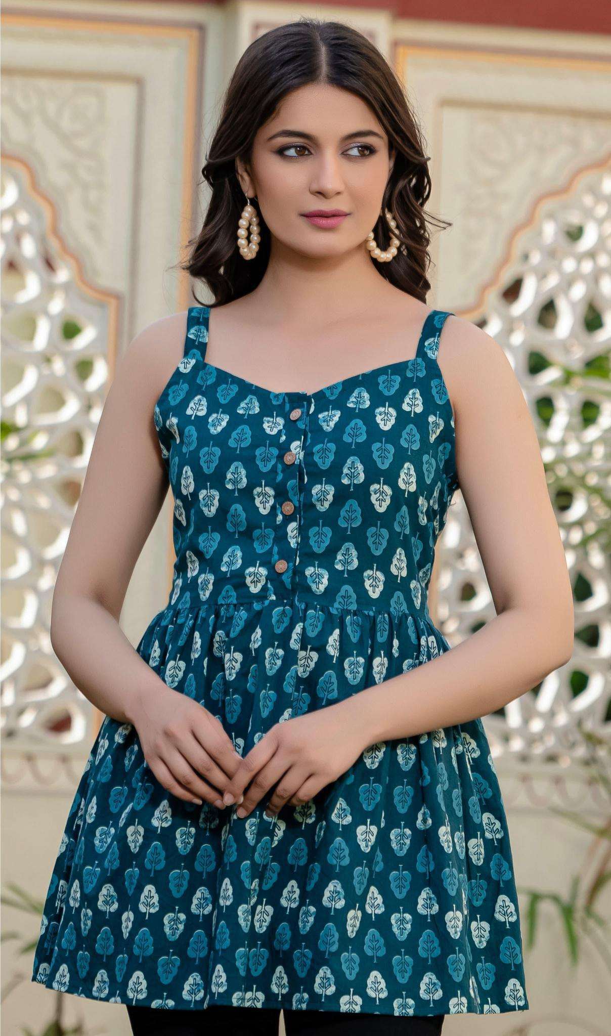 Kapdathread Cotton Sleeveless Peplum Top vol 1 Western dress designs in Delhi
