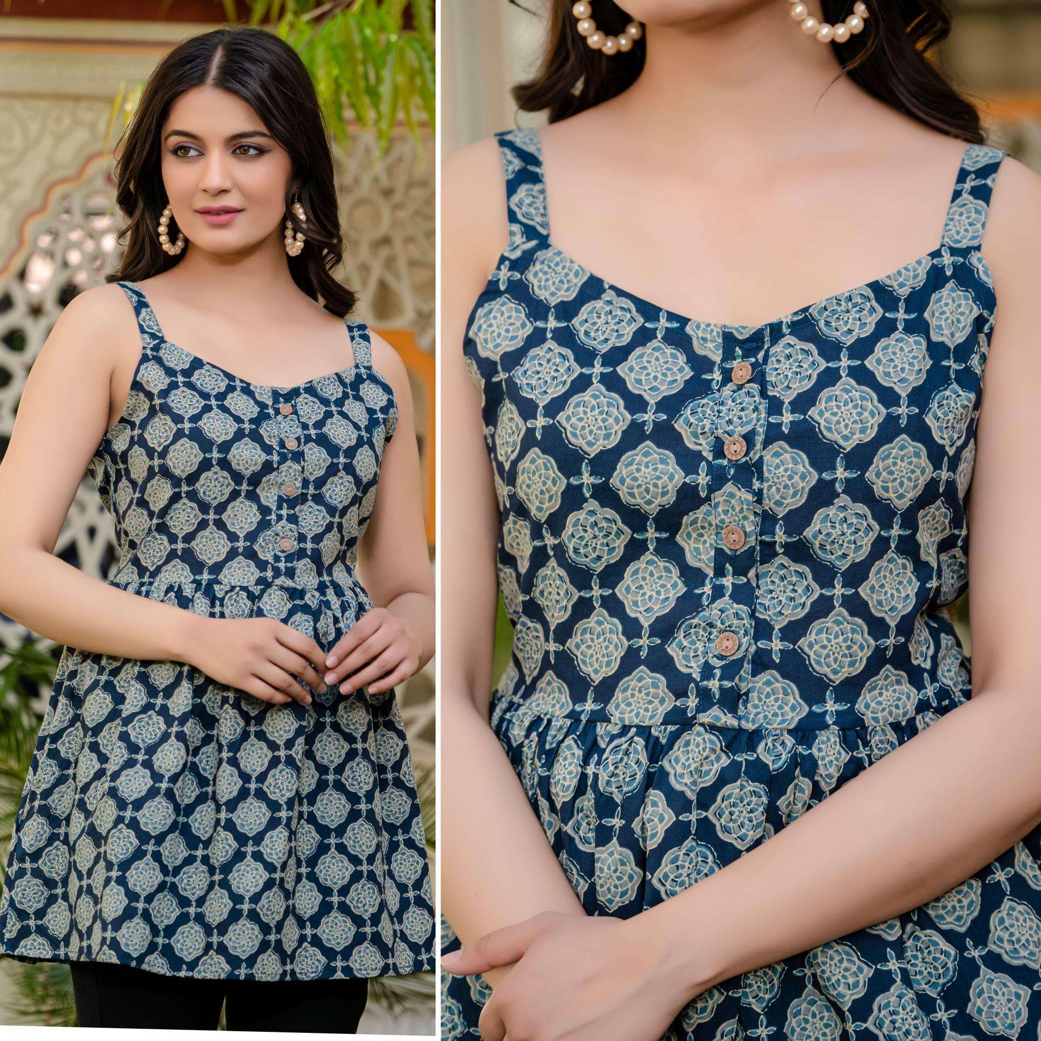 Kapdathread Cotton Sleeveless Peplum Top vol 1 Western dress designs in Delhi