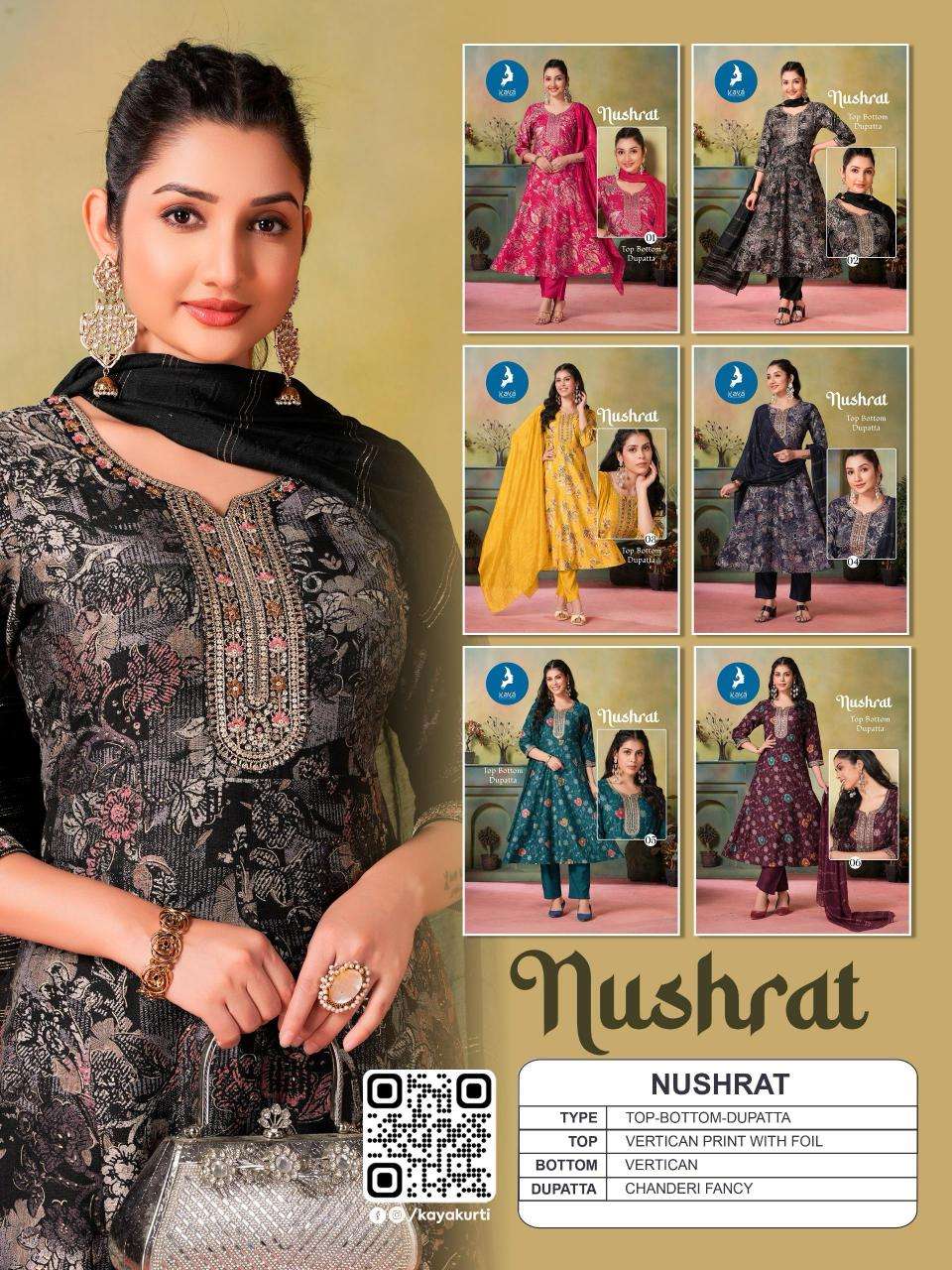 Kaya nushrat  kurti online in surat and kurti manufacturer janasya surat gujarat