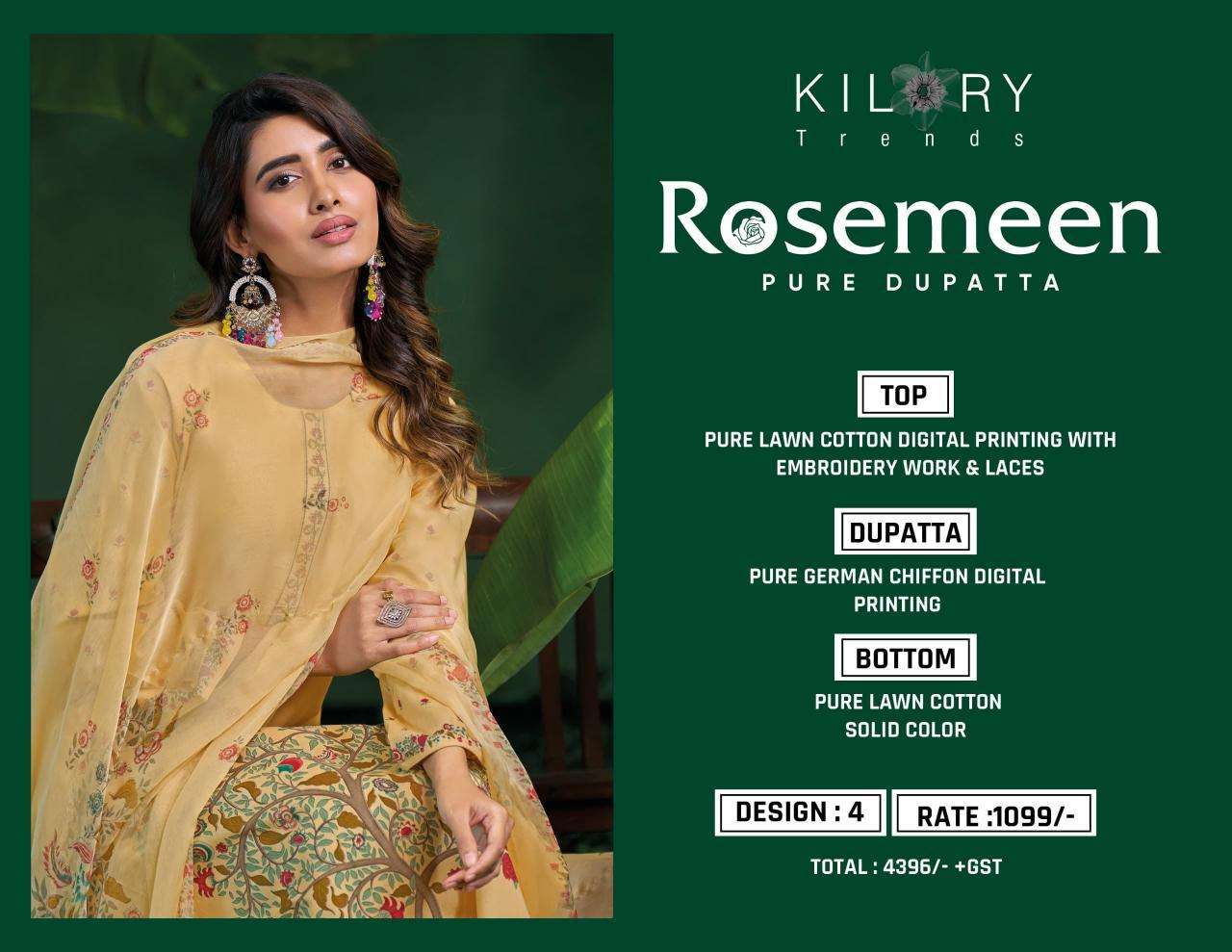 Kilory Rosemeen wholesale salwar kameez pakistan