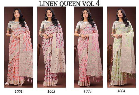linen queen vol 4 Saree wholesalers in Surat