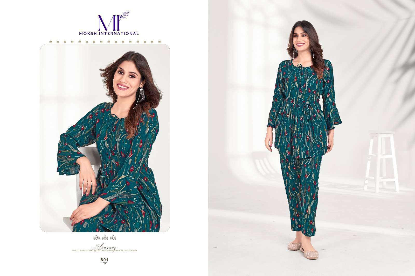 Moksh International Co-ord Set Milky Vol-1 ladies kurti manufacturer in surat surat gujarat india