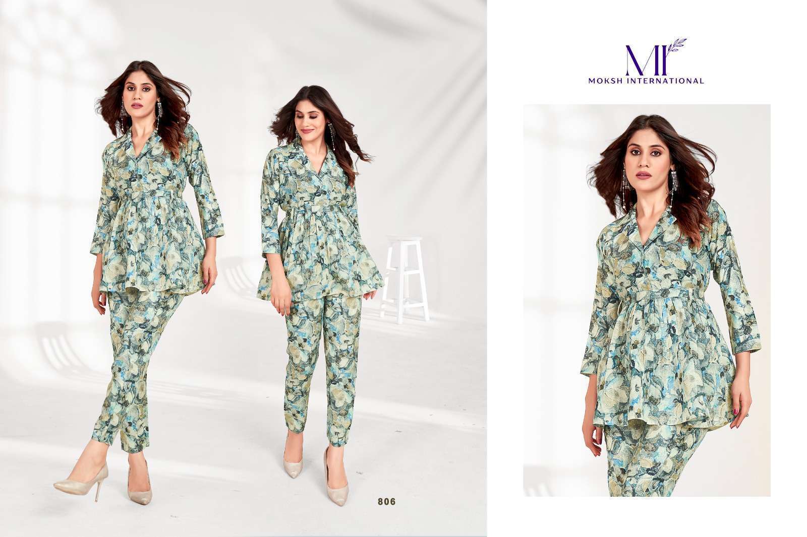 Moksh International Co-ord Set Milky Vol-1 ladies kurti manufacturer in surat surat gujarat india