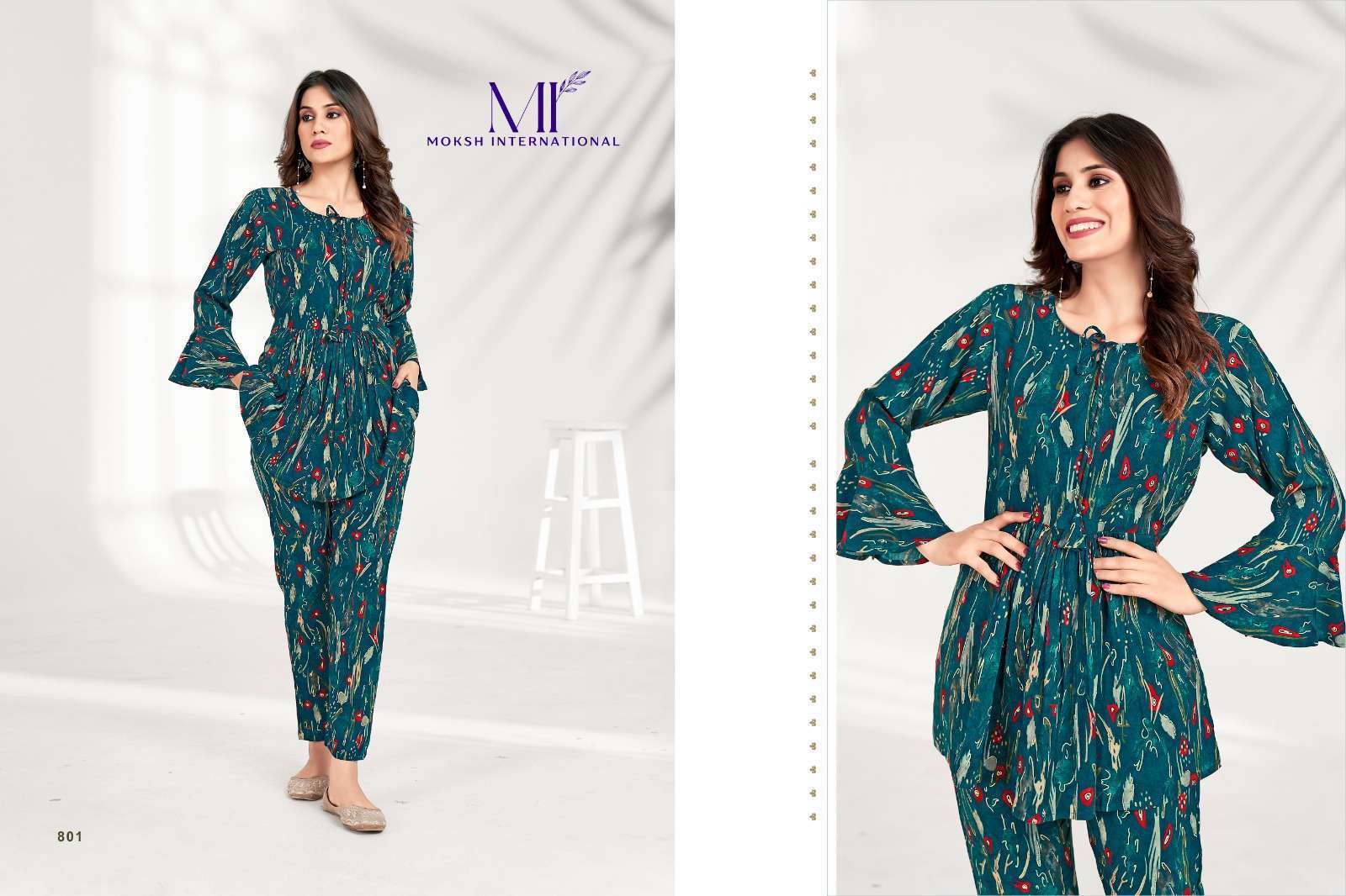 Moksh International Co-ord Set Milky Vol-1 ladies kurti manufacturer in surat surat gujarat india