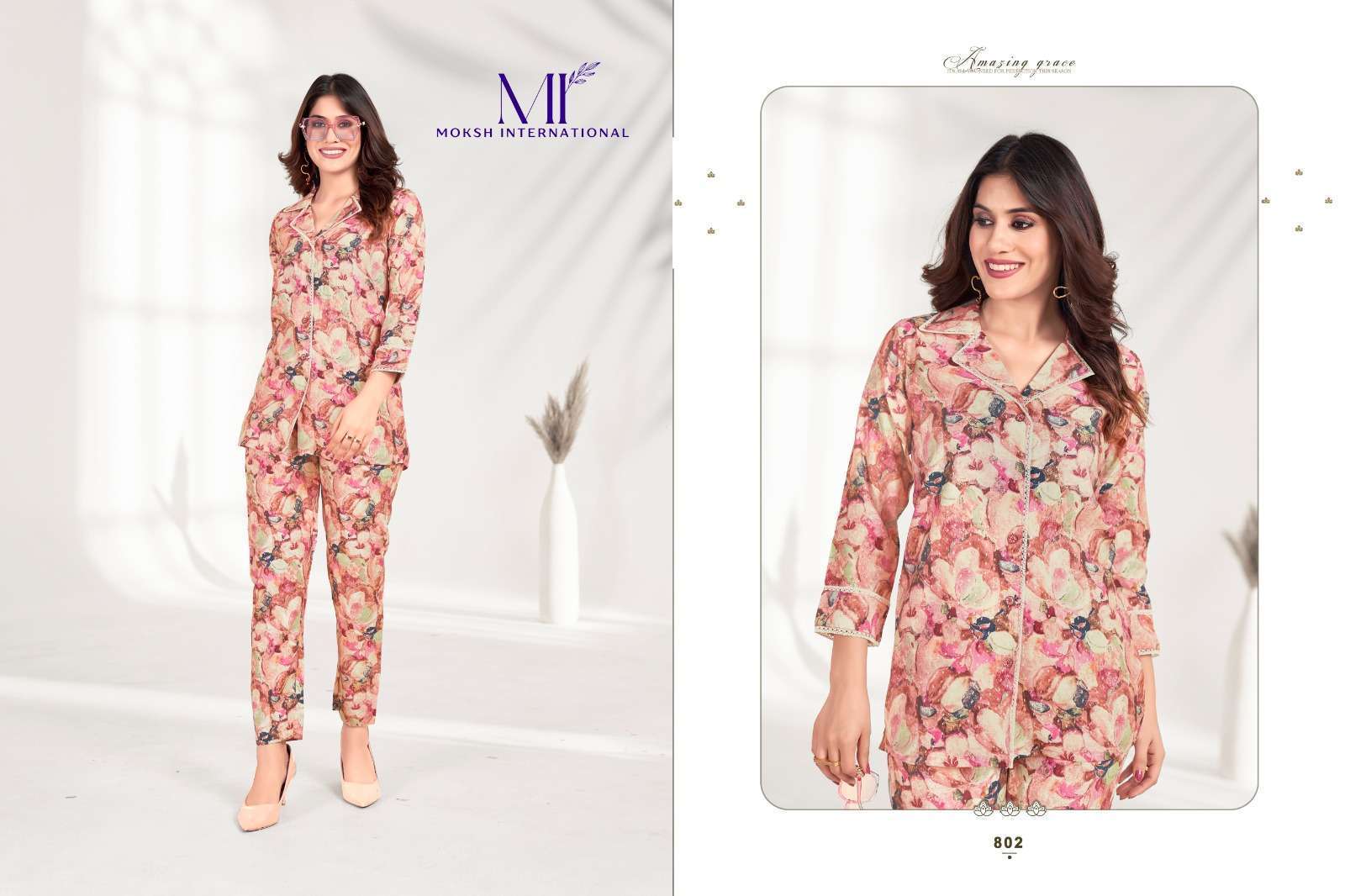 Moksh International Co-ord Set Milky Vol-1 ladies kurti manufacturer in surat surat gujarat india