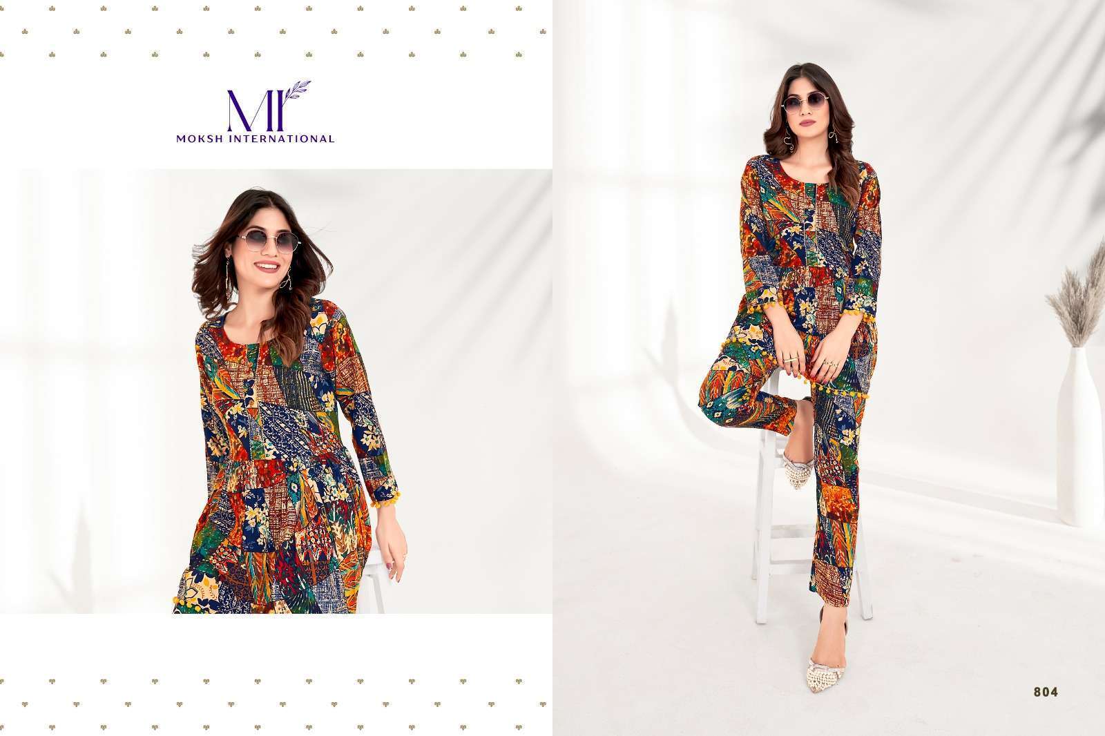 Moksh International Co-ord Set Milky Vol-1 ladies kurti manufacturer in surat surat gujarat india