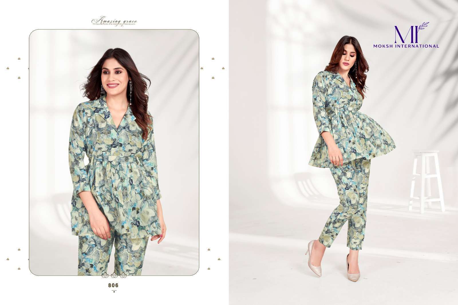 Moksh International Co-ord Set Milky Vol-1 ladies kurti manufacturer in surat surat gujarat india