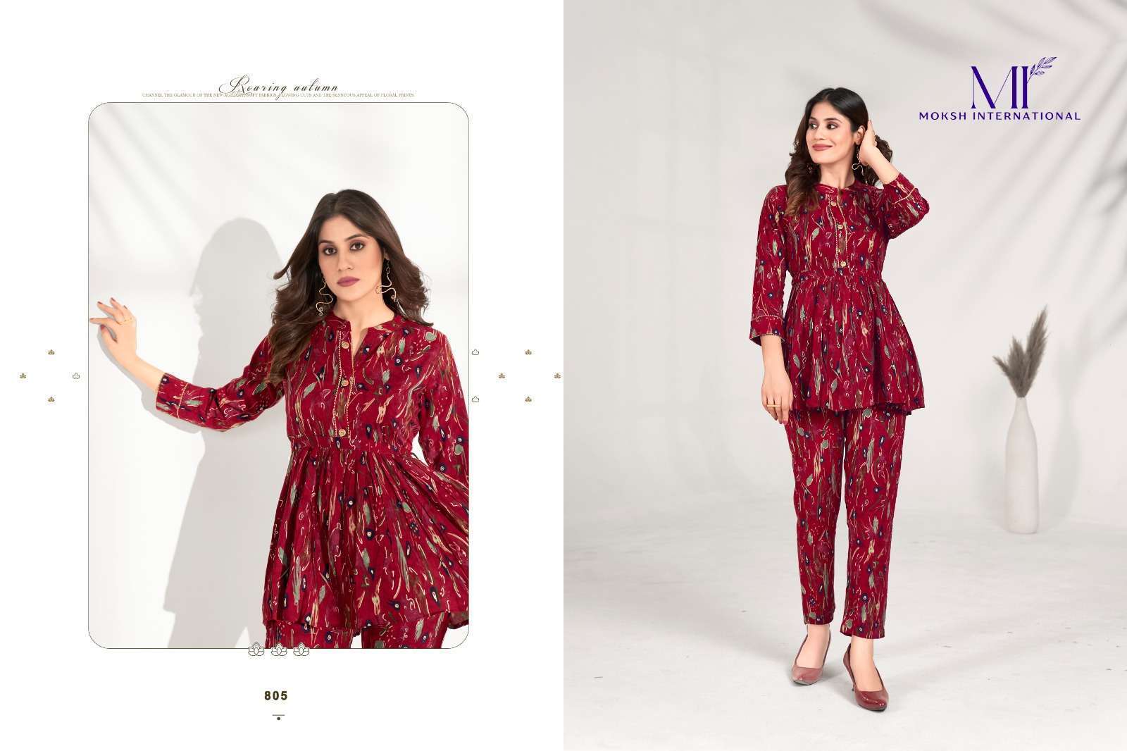 Moksh International Co-ord Set Milky Vol-1 ladies kurti manufacturer in surat surat gujarat india