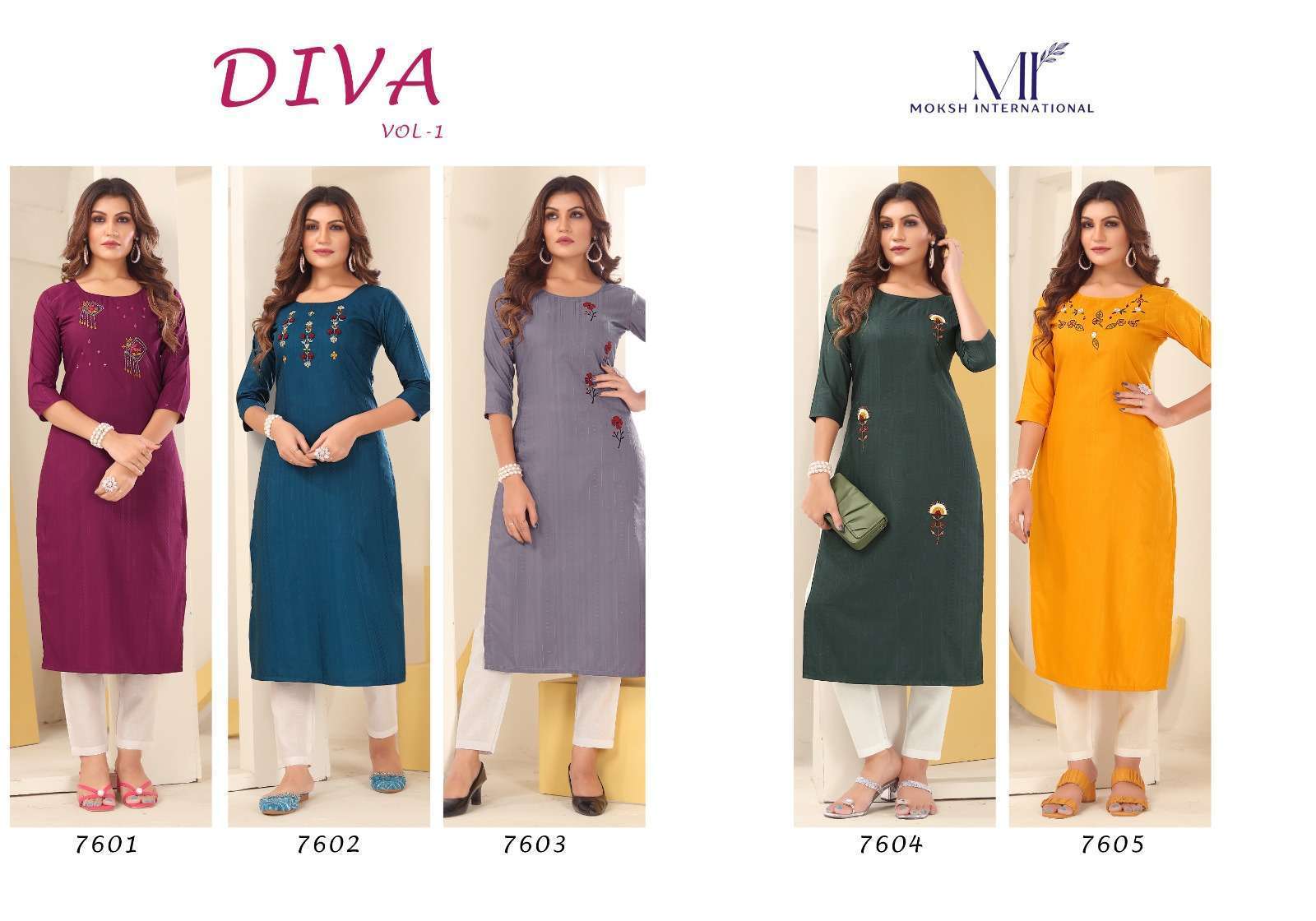 Moksh International Diva Vol-1 list of manufacturers of kurti in surat