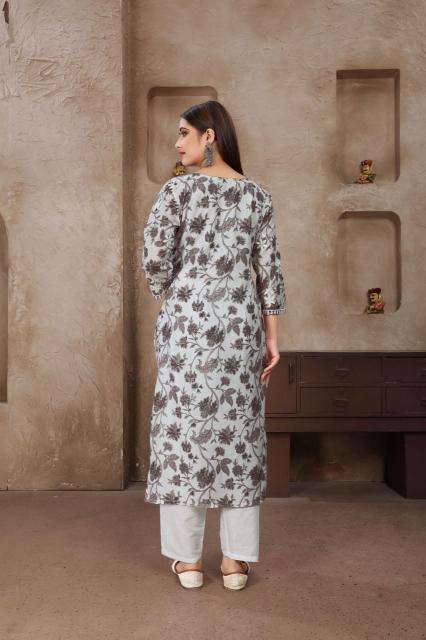 Rasika digital print with chikankari kurti manufacture in surat