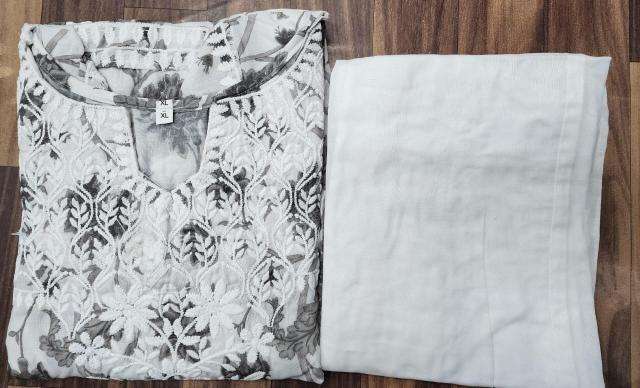 Rasika digital print with chikankari kurti manufacture in surat