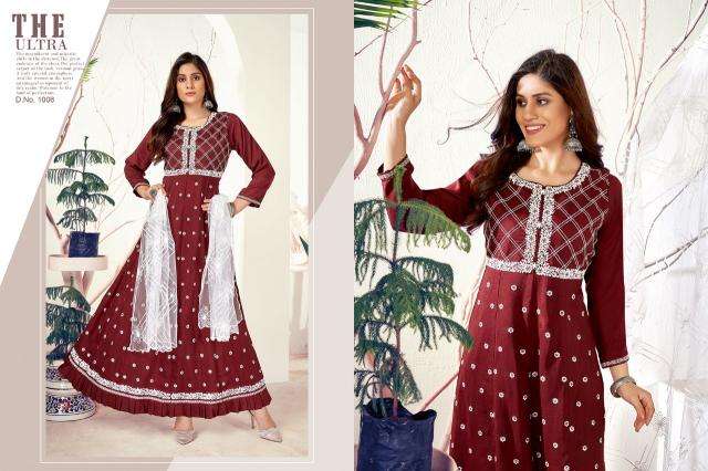 Rim zim parampara kajal style kurti manufacturer in surat location