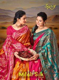 Saroj mitali silk vol - 4 Designer saree wholesale in mumbai