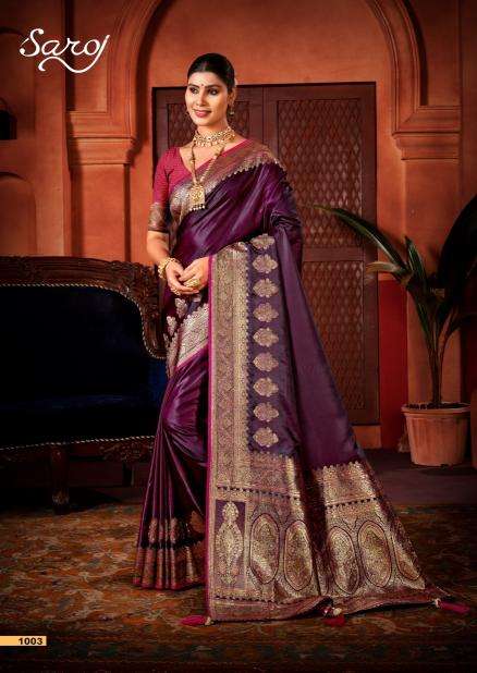 Saroj Pure Sattin Silk Rich Pallu Surat saree wholesale suppliers