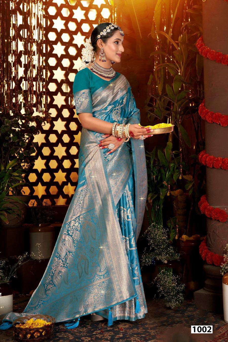Saroj Sanwaree satin saroski vol.1 Saree wholesale market in Mumbai