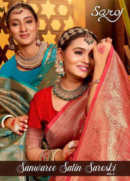 Saroj Sanwaree satin saroski vol.2 Wholesale saree suppliers