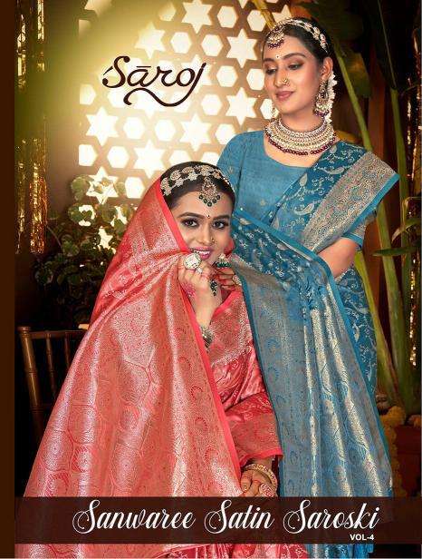 Saroj Sanwaree satin saroski vol.4 Wholesale sarees
