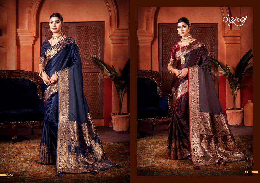 Saroj Sophia Sattin Swaroski silk Wholesale saree manufacturers in surat