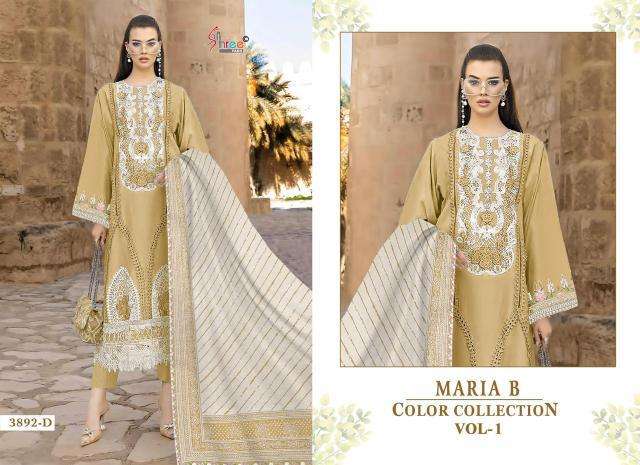 Shree Fabs Maria B Color Collection Vol 1 Cotton Dupatta Wholesale salwar kameez in Surat