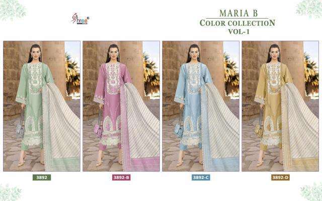 Shree Fabs Maria B Color Collection Vol 1 Cotton Dupatta Wholesale salwar kameez in Surat